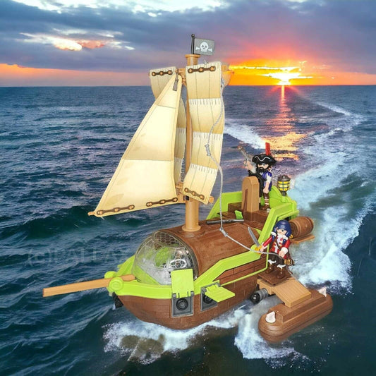 PLAYMOBIL 9000 SUPER 4 PIRATEN-CHAMÄLEON MIT RUBY PIRATENSCHIFF + BOX / 2017