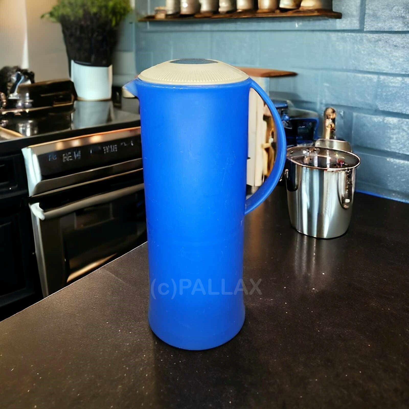 TUPPERWARE C15 THERMOWÄCHTER 1,0 L BLAU THERMOSKANNE ISOLIERKANNE