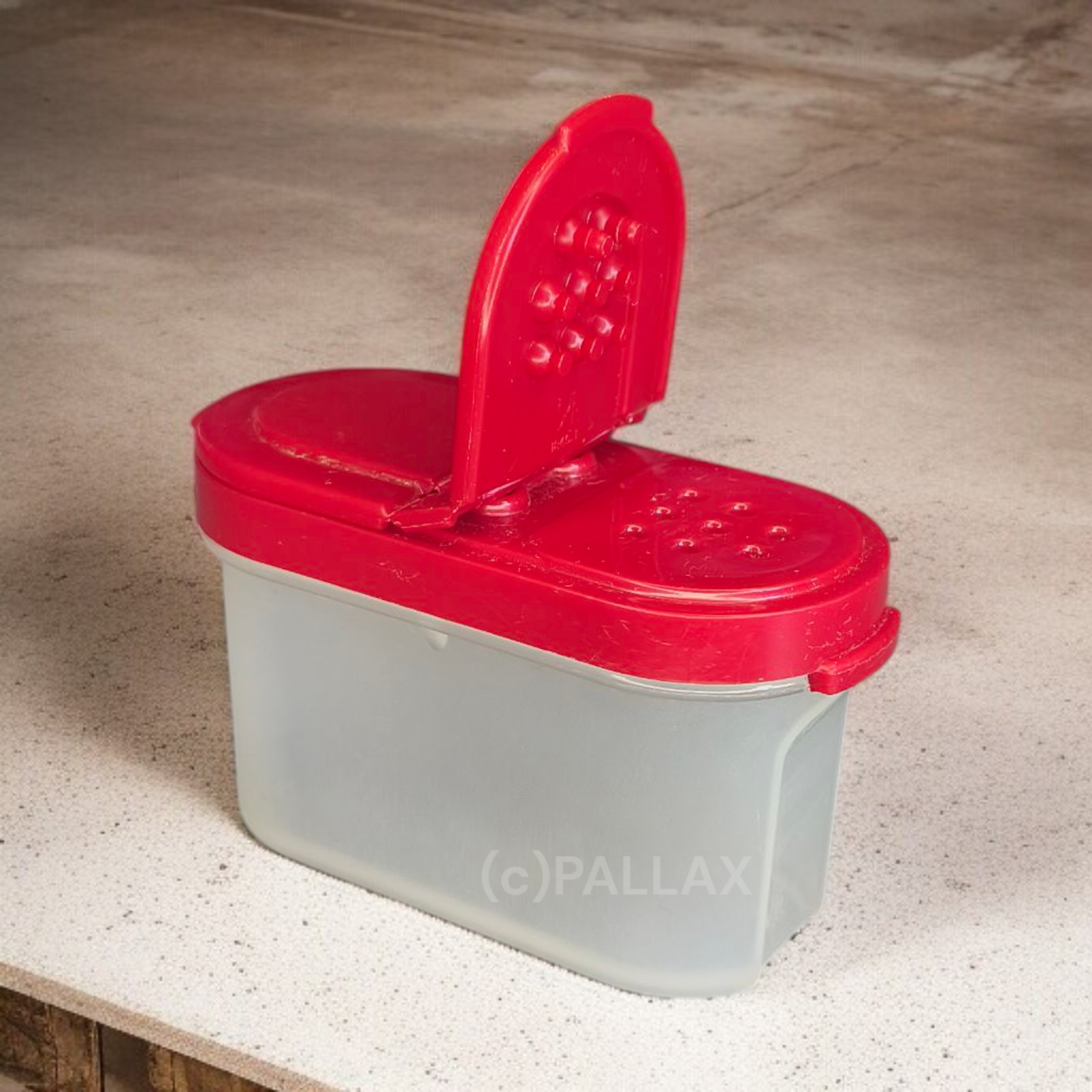 TUPPERWARE A90 GEWÜRZ-ZWERG 120 ML ROT GEWÜRZ-STREUER SALZ PFEFFER