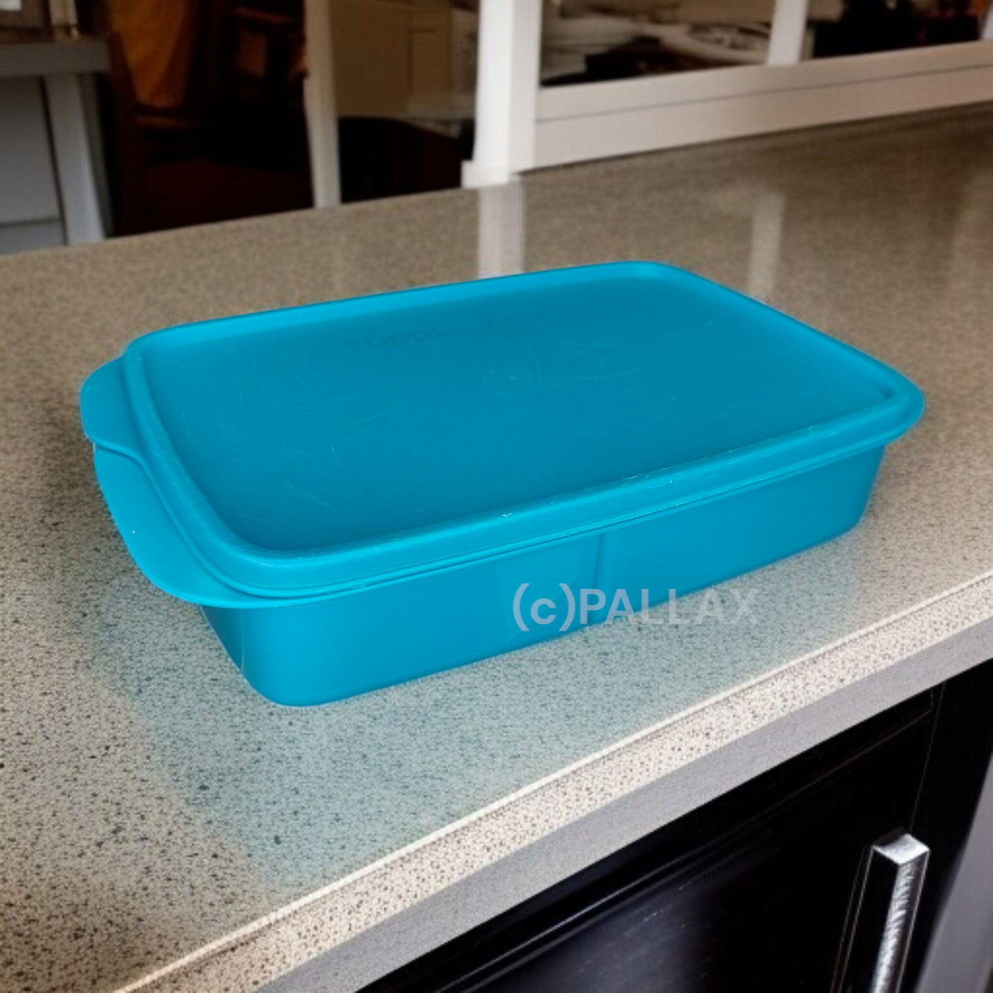 TUPPERWARE A217 PAUSEN-BOX 1,1 L GRÜN TÜRKIS BROTDOSE MIT EINTEILUNG