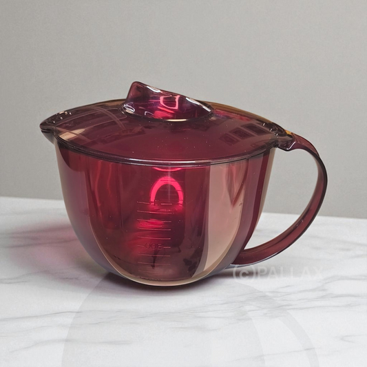 TUPPERWARE I23 MICRO-PLUS KANNE 1,0 L ROT TRANSPARENT MIKROWELLEN-KANNE