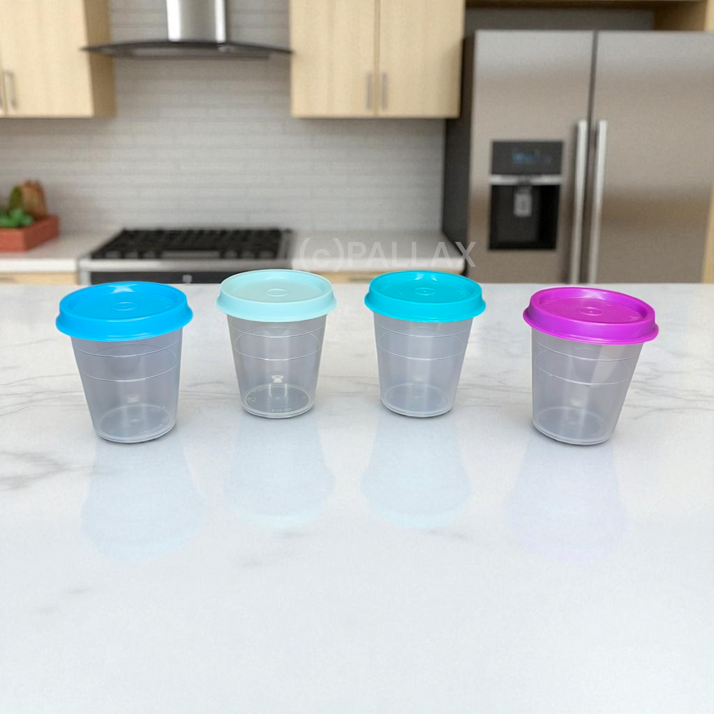 TUPPERWARE C46 VIER WICHTEL 4x 50 ML MEHRFARBIG VORRATSDOSE