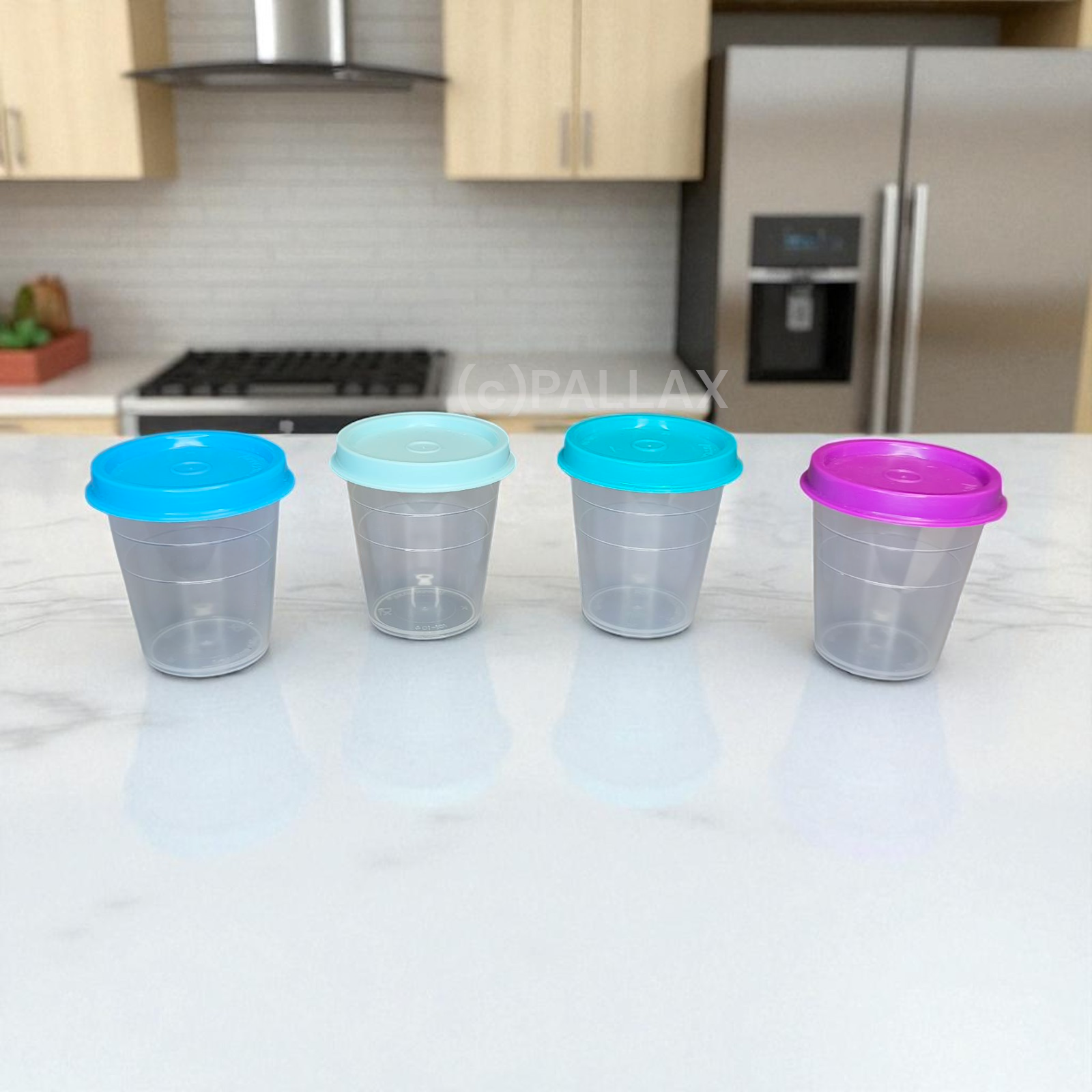 TUPPERWARE C46 VIER WICHTEL 4x 50 ML MEHRFARBIG VORRATSDOSE