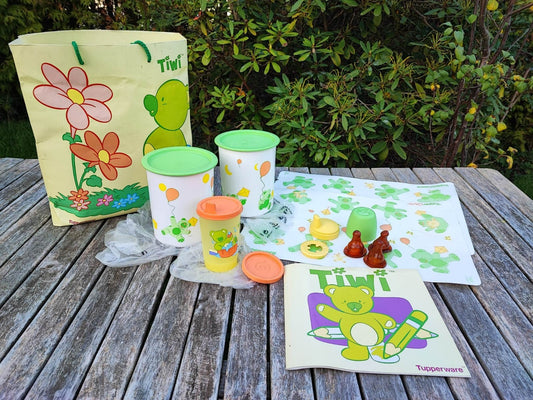 TUPPERWARE TIWI-SET KINDER-SET BINGO TRINKLERNTASSE BUCH u.v.m.