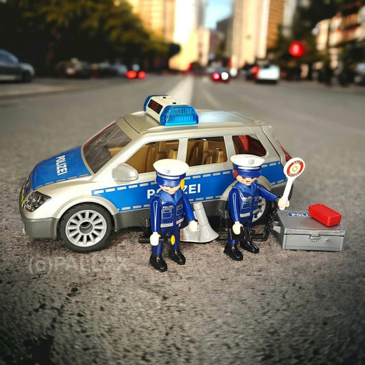 PLAYMOBIL 6873 POLIZEI-EINSATZWAGEN STREIFENWAGEN + BOX / 2016