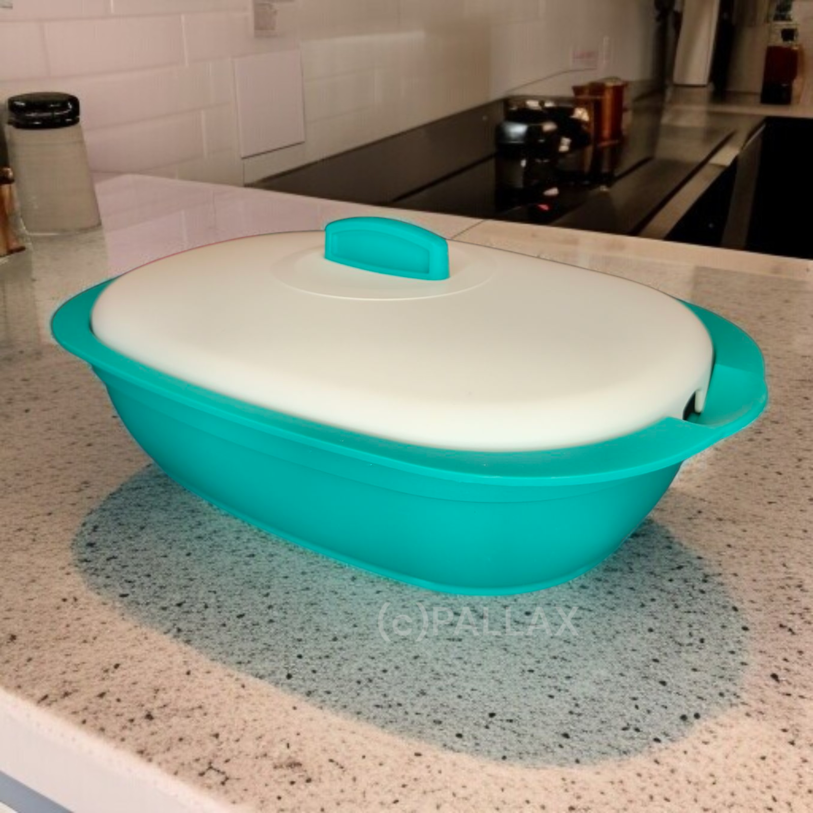 TUPPERWARE THERMO-TERRINE 1,7 L GRÜN WEISS THERMOSCHÜSSEL SONDERMODELL