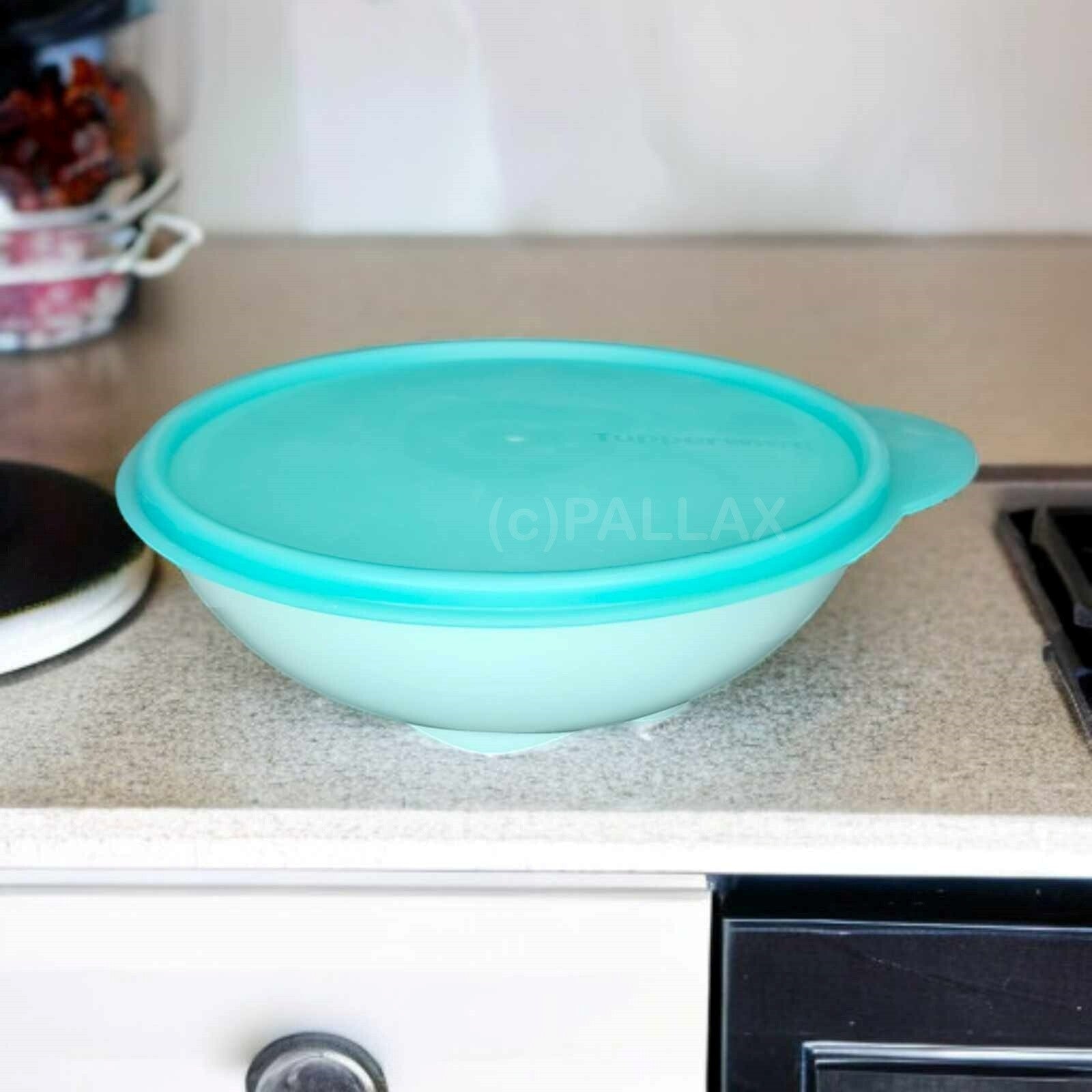 TUPPERWARE SERVIERSCHALE + FRISCHEDECKEL 700 ML HELLBLAU MÜSLI-SCHALE