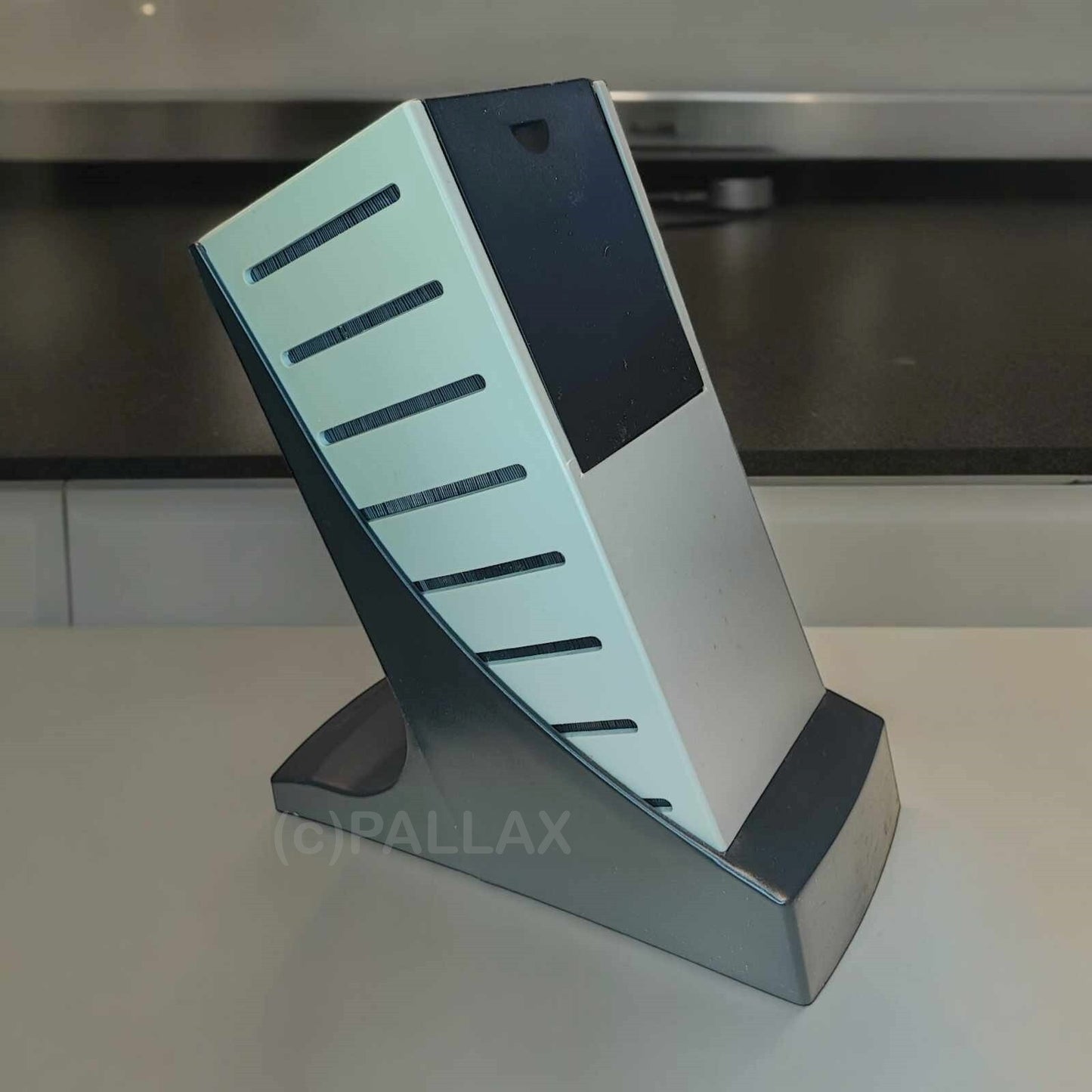 TUPPERWARE CHEF-SERIE PRO SILIKON MESSERBLOCK SCHWARZ GRAU SONDERMODELL