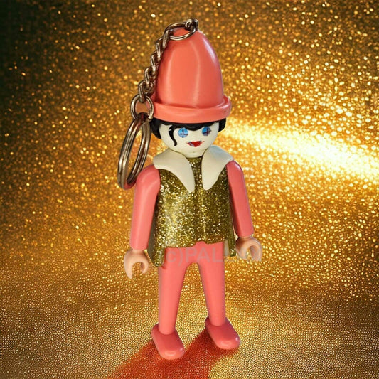 PLAYMOBIL 7629 SCHLÜSSELANHÄNGER PINK CLOWN / 1994