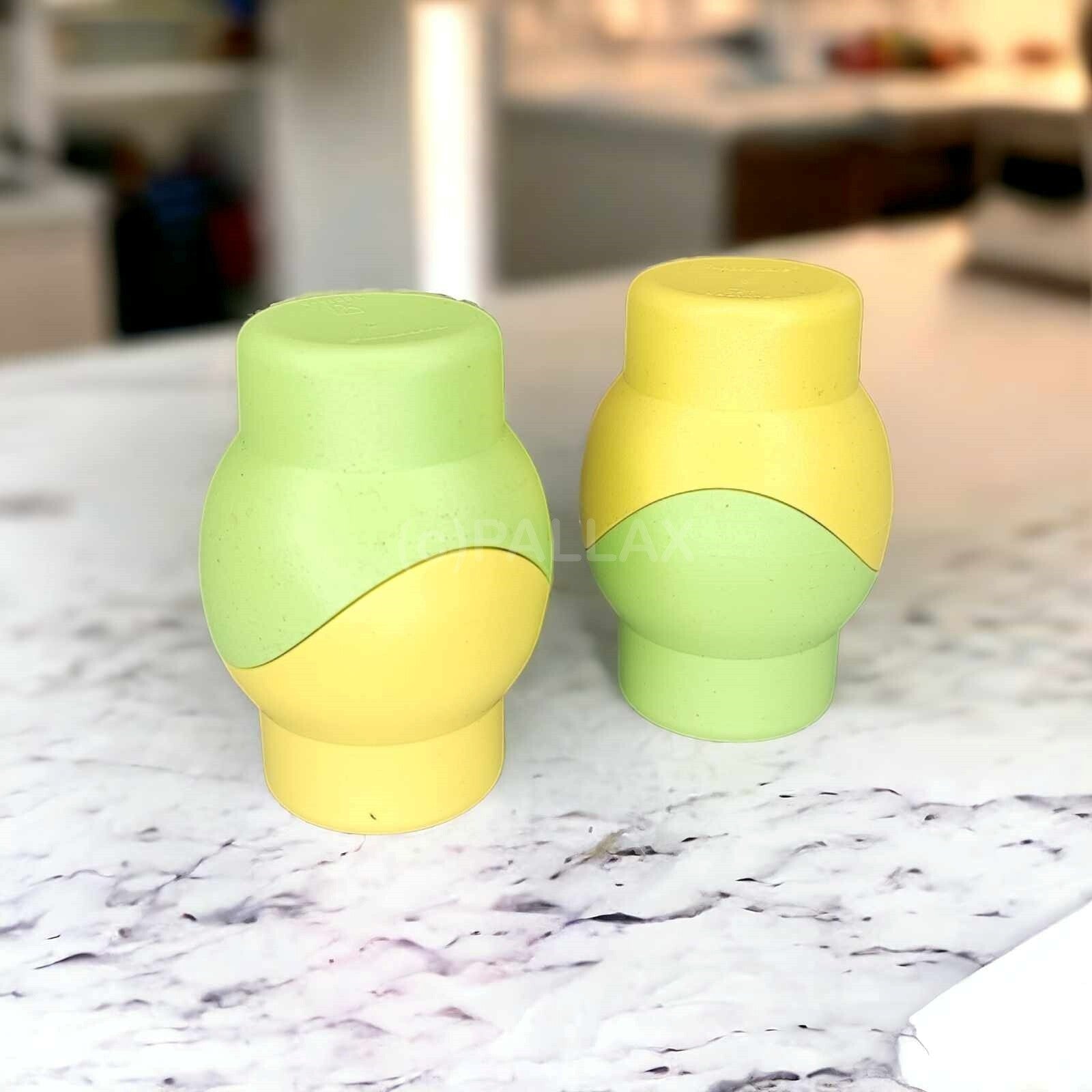 TUPPERWARE J36 JUNGE WELLE EIERBECHER SET GRÜN GELB