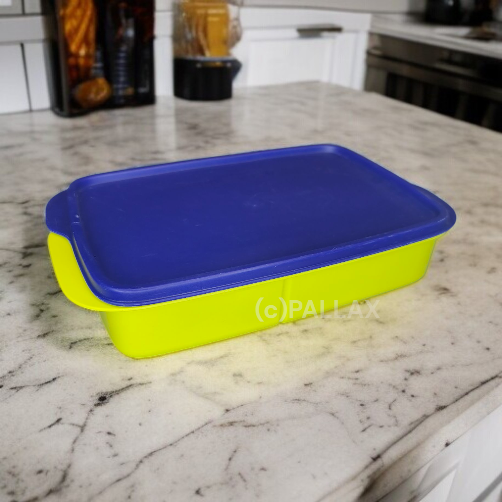 TUPPERWARE A217 PAUSEN-BOX 1,1 L GRÜN BLAU BROTDOSE MIT EINTEILUNG
