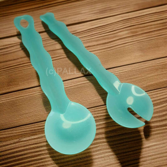 TUPPERWARE J23 JUNGE WELLE SALATBESTECK GRÜN
