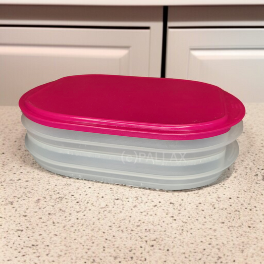 TUPPERWARE A19 FRISCHE-KABINETT 2x 700 ML BROMBEER-ROT KÜHLSCHRANK