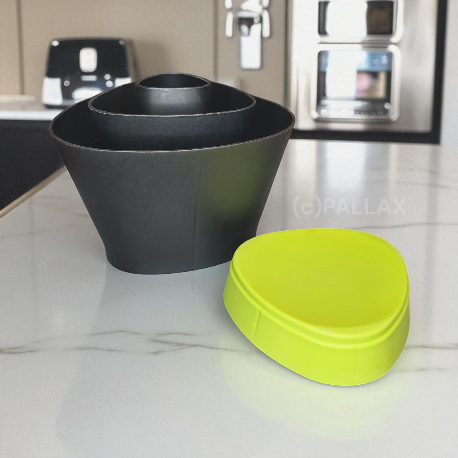 TUPPERWARE D168 GRIFF-FIX SCHWARZ GRÜN STÄNDER FÜR GRIFFBEREIT KÜCHENHELFER