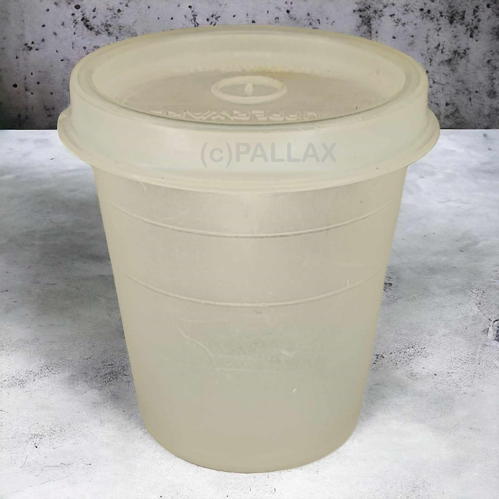 TUPPERWARE C46 WICHTEL 50 ML TRANSPARENT WEISS VORRATSDOSE VINTAGE