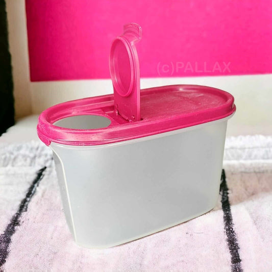 TUPPERWARE A62 EIDGENOSSE 1,1 L MIT SCHÜTTKLAPPE BROMBEER-ROT VORRATSDOSE