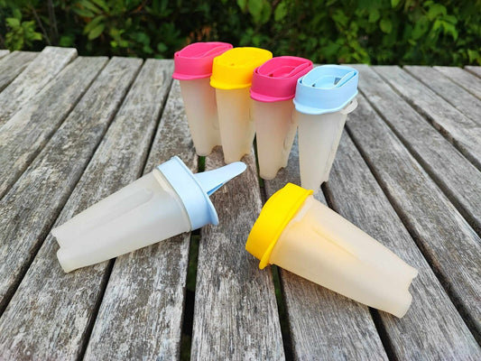 TUPPERWARE D178 LOLLITUPS (6 STÜCK) EISBECHER EISBEHÄLTER EISFORM MEHRFARBIG