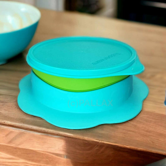 TUPPERWARE C118 TUPPERCARE KINDERTELLER 500 ML MIKROWELLE TÜRKIS GRÜN
