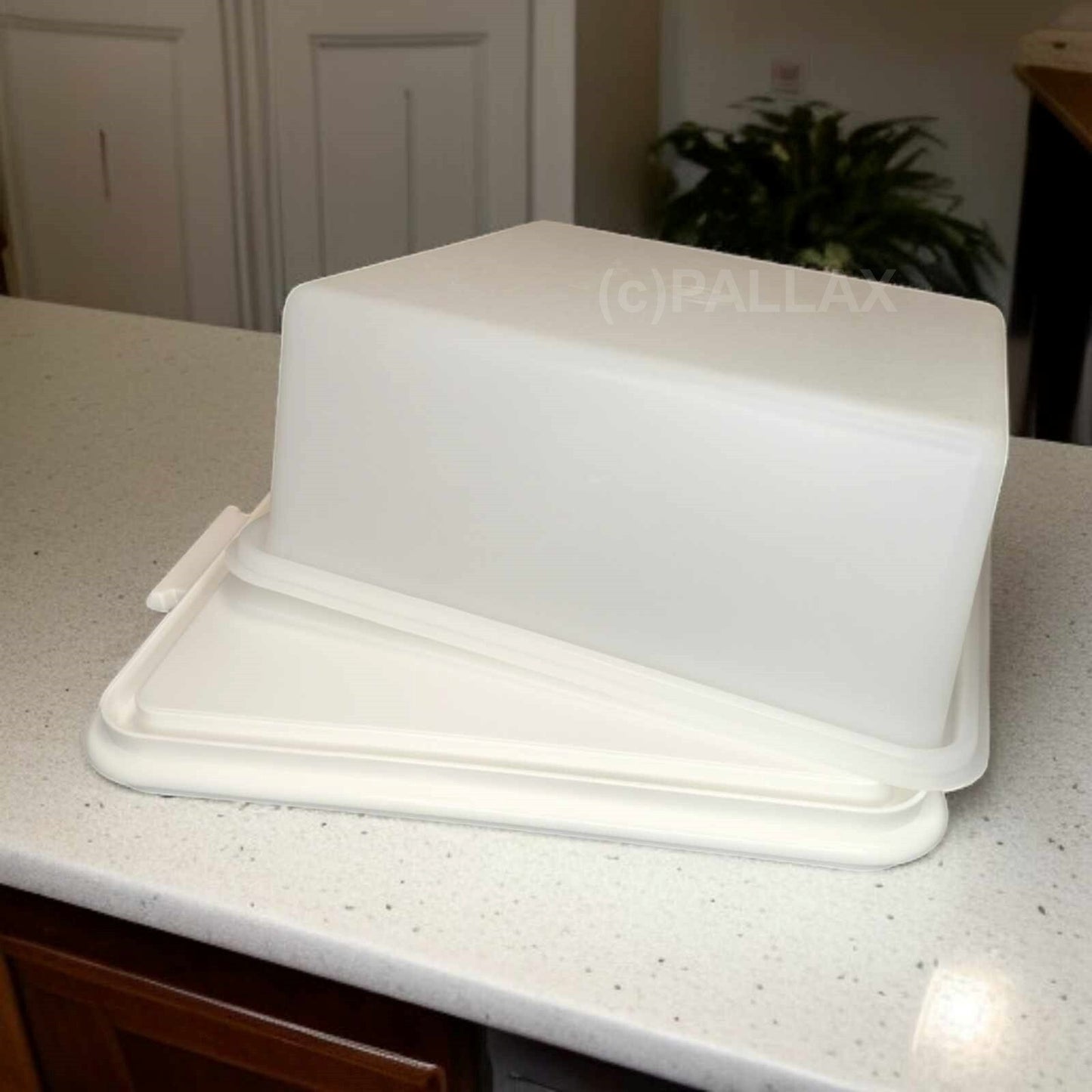 TUPPERWARE A42 ECKIGER KONDITOR WEISS TORTENBEHÄLTER