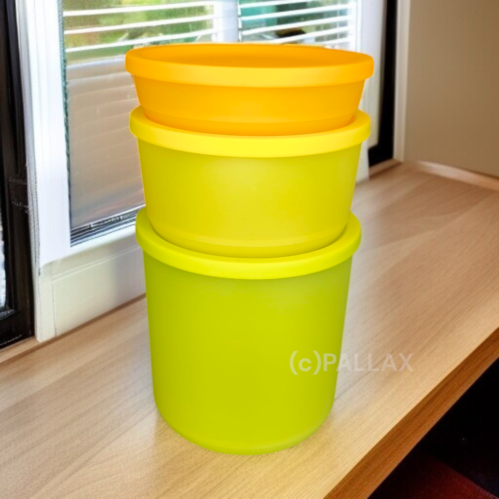 TUPPERWARE ALOHA VORRATSDOSEN-SET RUND 200 ML 530 ML 1,1 L MEHRFARBIG