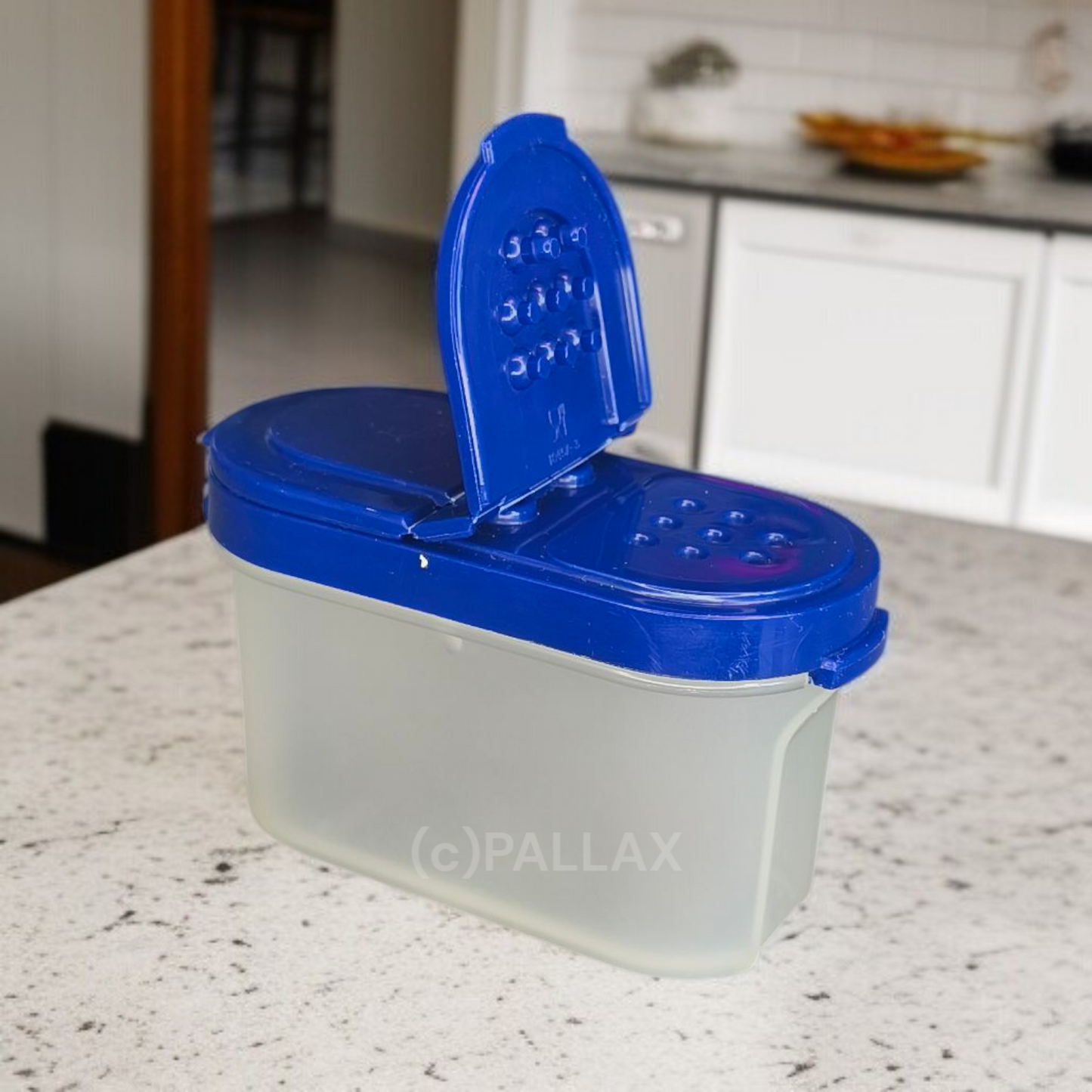 TUPPERWARE A90 GEWÜRZ-ZWERG 120 ML BLAU GEWÜRZ-STREUER SALZ PFEFFER