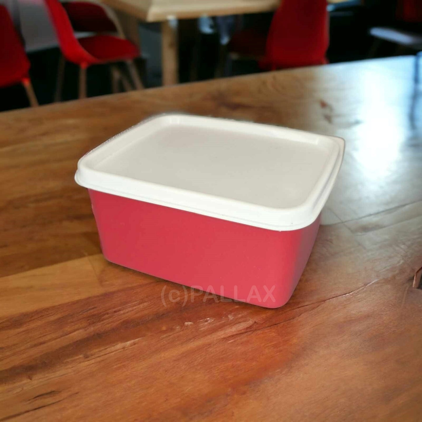 TUPPERWARE A271 BASIC LINE 500 ML ROT WEISS VORRATSBEHÄLTER