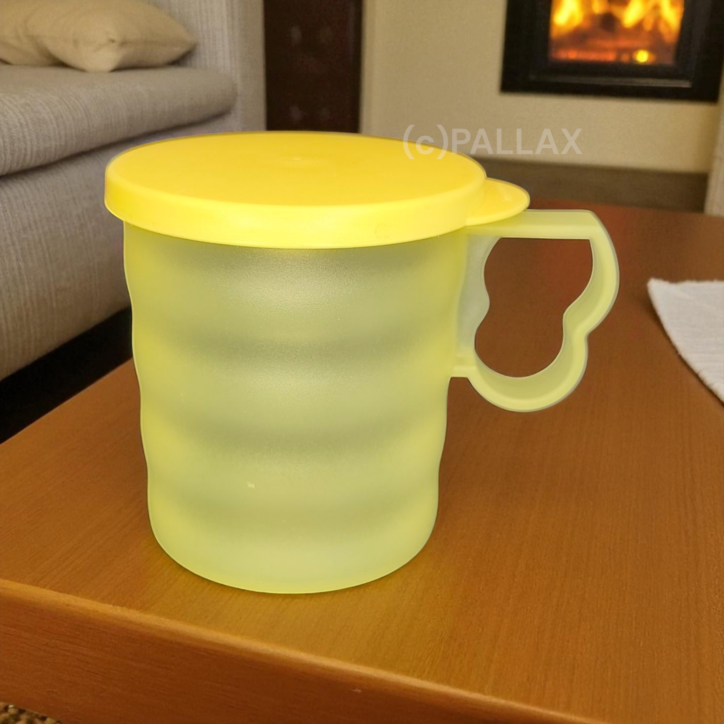 TUPPERWARE J25 JUNGE WELLE TASSE MIT DECKEL 350 ML GELB