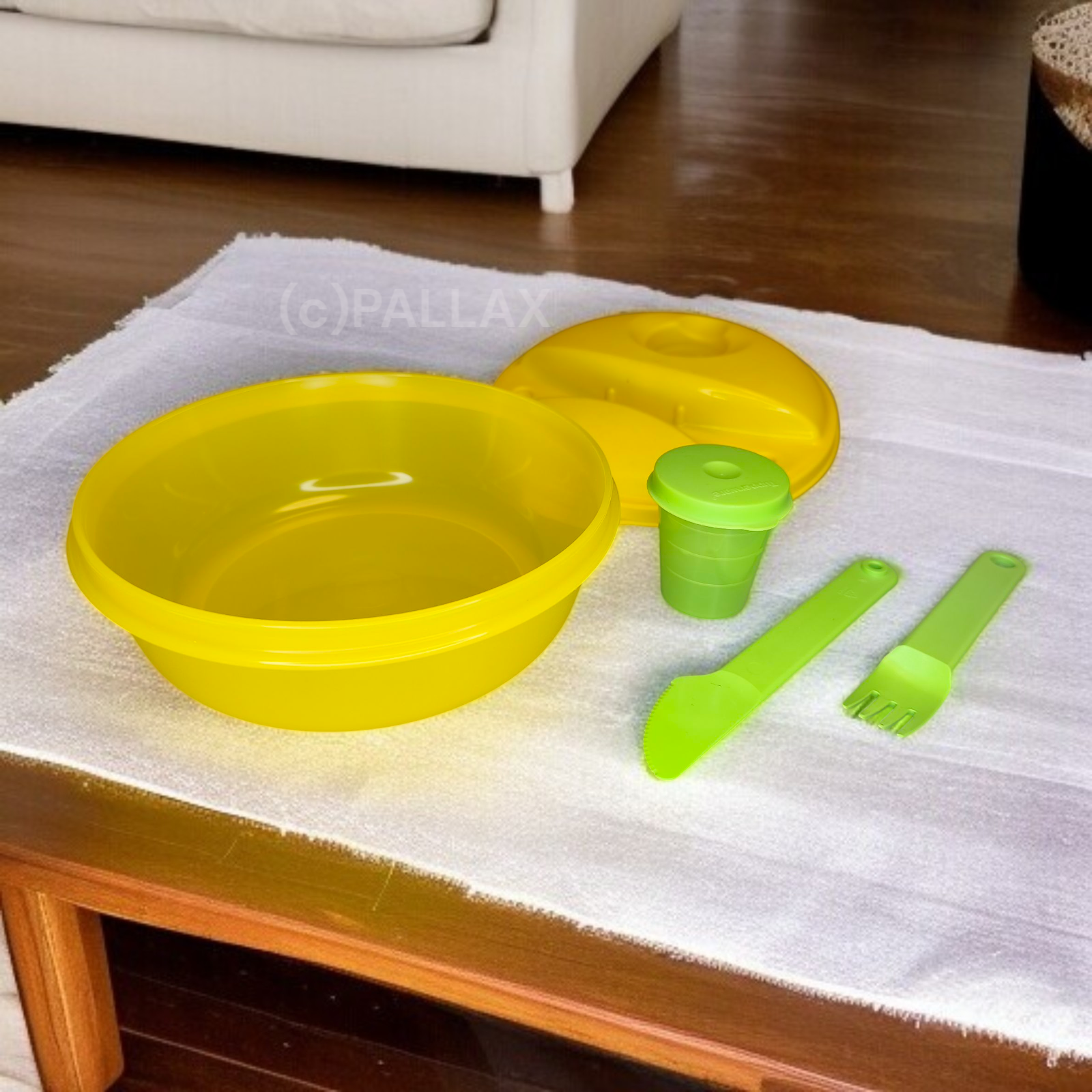 TUPPERWARE SNACK & GO 1,0 L GELB SONDERGRÖSSE VESPERDOSE SALAT