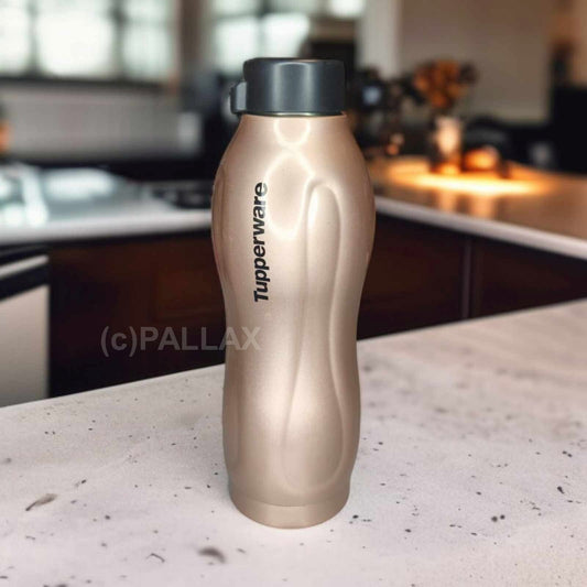 TUPPERWARE ECO EASY ISOLIERFLASCHE 600 ML GOLD THERMOSFLASCHE SONDERMODELL