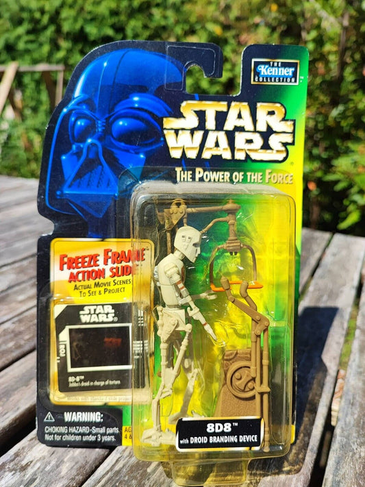 AUSPACKER - STAR WARS POWER OF THE FORCE 2 - 8D8 FREEZE FRAME MOC / HASBRO 1998