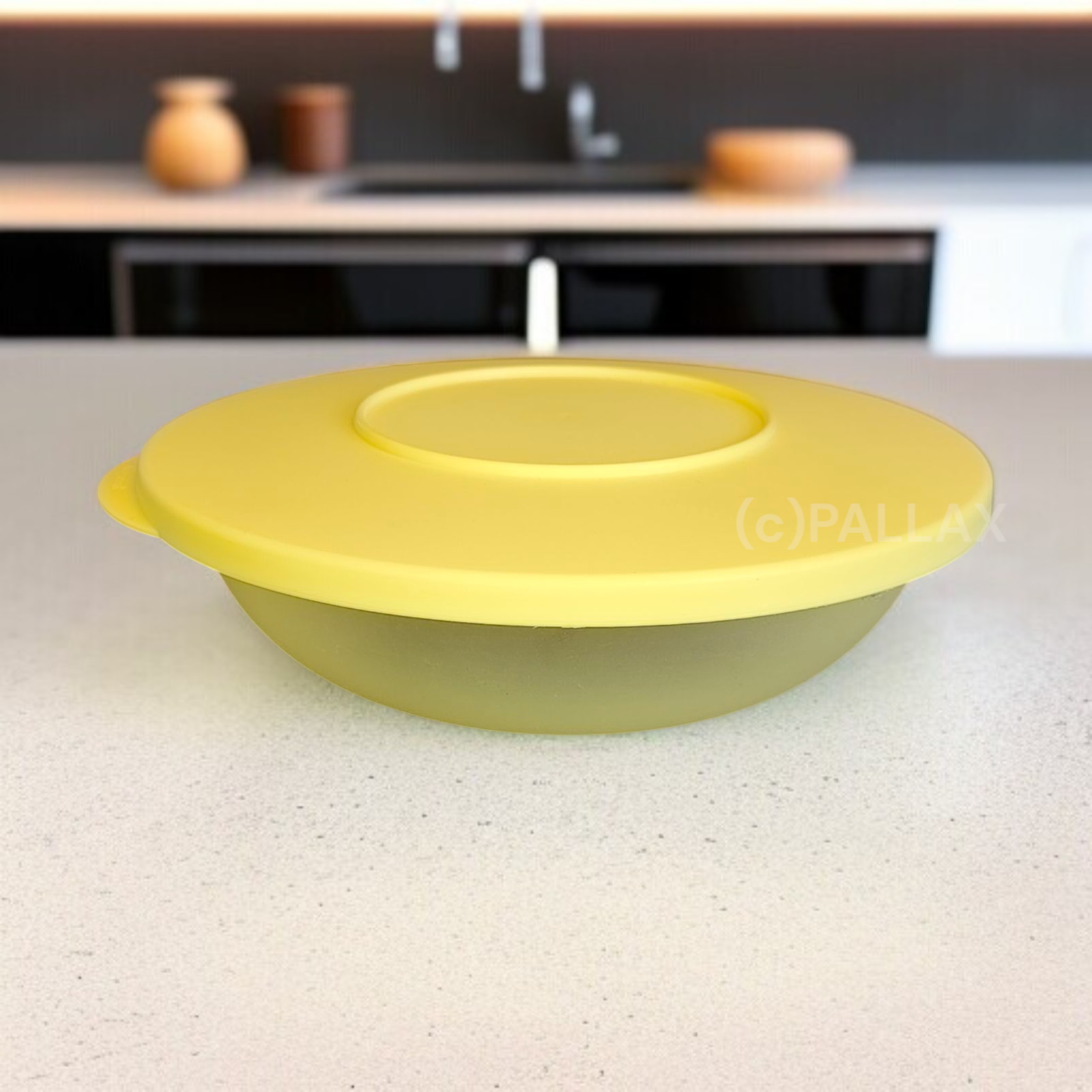 TUPPERWARE J06 JUNGE WELLE SERVIERSCHALE 400 ML GELB SCHALE