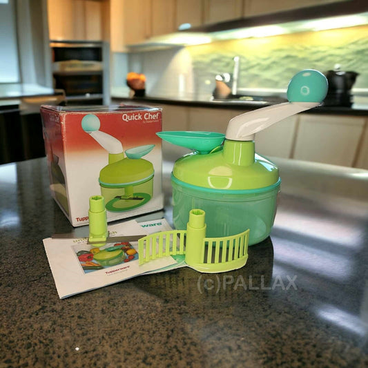 TUPPERWARE D98 QUICK-CHEF 1,0 L GRÜN KÜCHENMASCHINE RÜHRER HÄCKSLER SCHNEIDER
