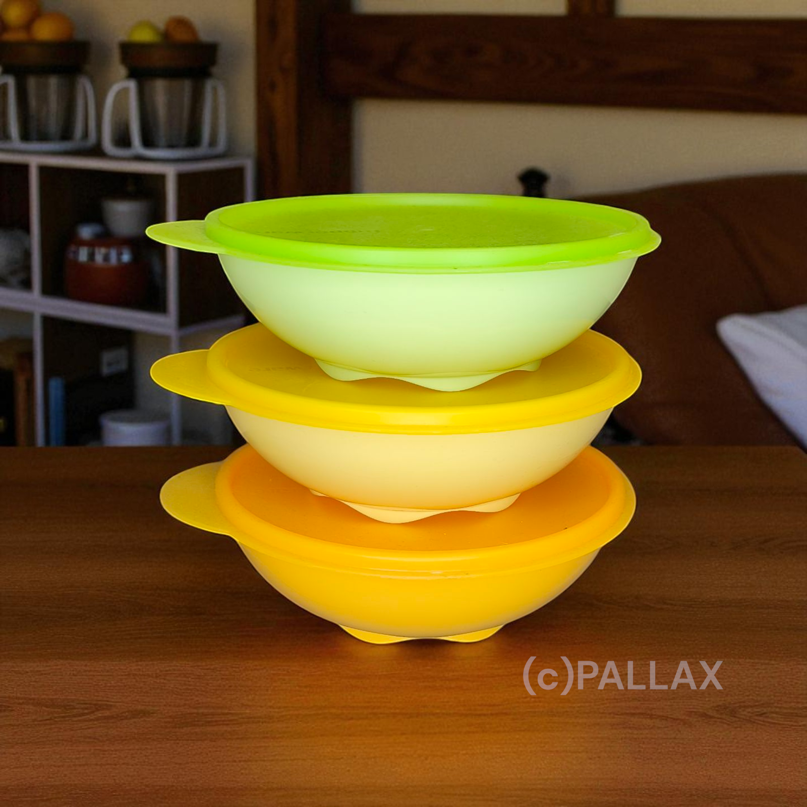 TUPPERWARE SERVIERSCHALEN-SET MIT DECKEL MEHRFARBIG 3x 700 ML SONDERMODELL
