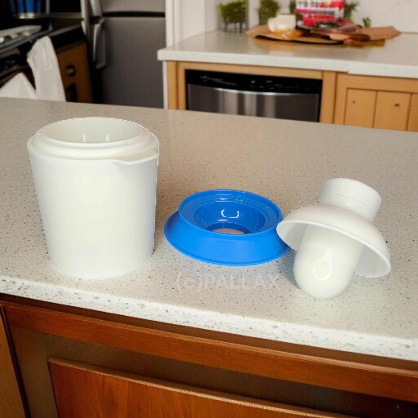 TUPPERWARE D218 KNÖDEL-PARTY WEISS BLAU