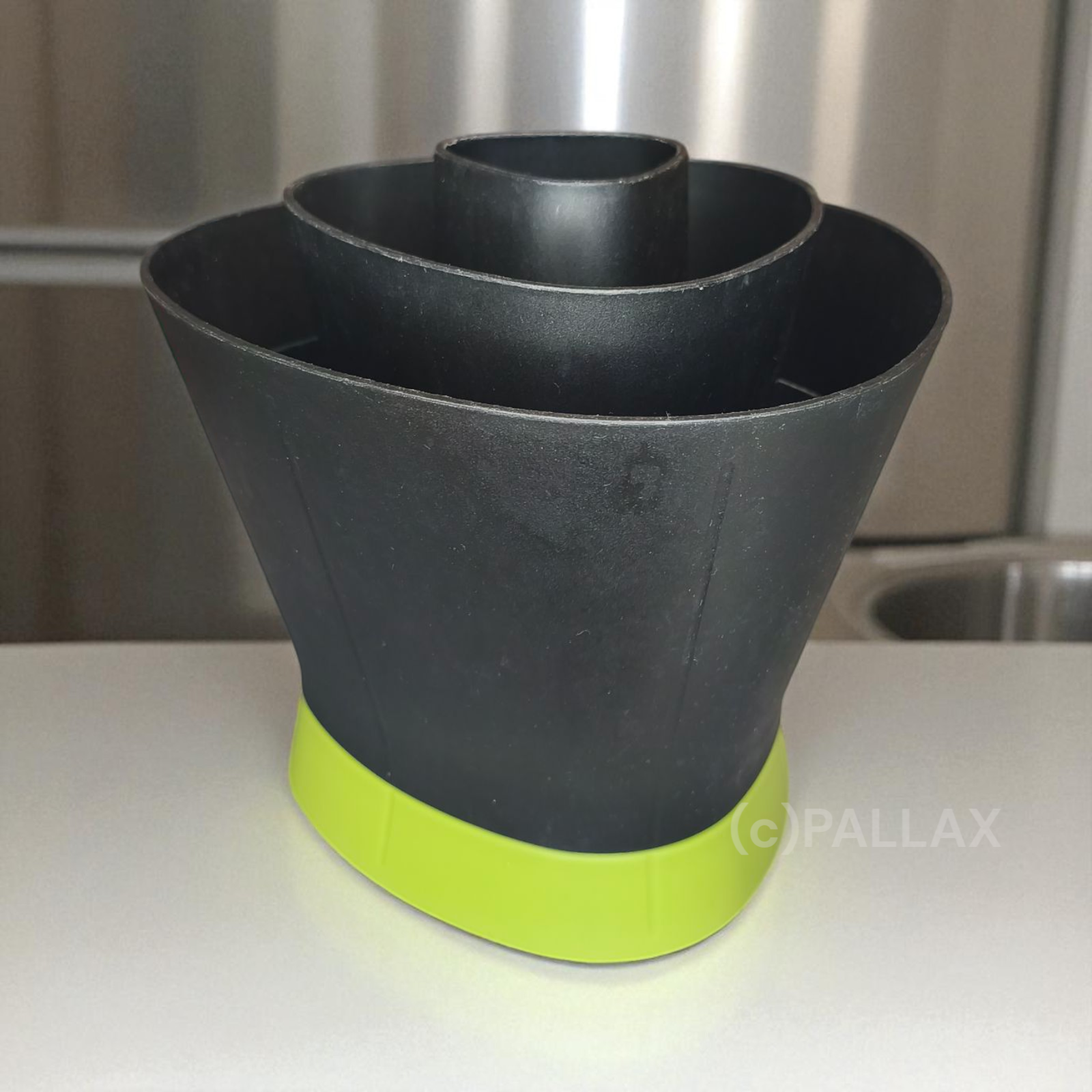 TUPPERWARE D168 GRIFF-FIX SCHWARZ GRÜN STÄNDER FÜR GRIFFBEREIT KÜCHENHELFER