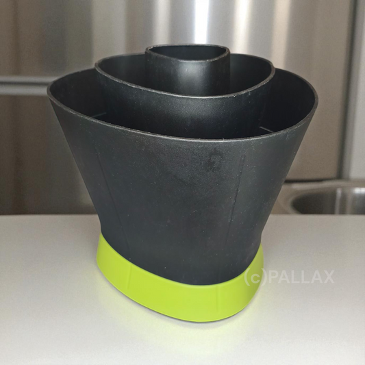 TUPPERWARE D168 GRIFF-FIX SCHWARZ GRÜN STÄNDER FÜR GRIFFBEREIT KÜCHENHELFER