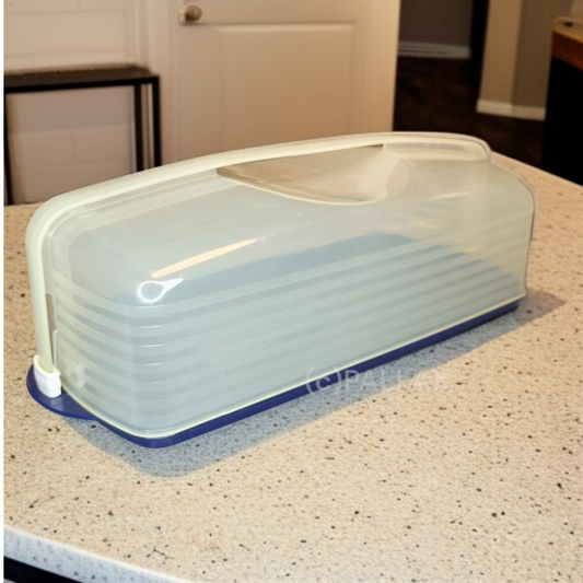 TUPPERWARE C99 KÖNIGSKUCHEN-BEHÄLTER INDIGO TORTENBEHÄLTER