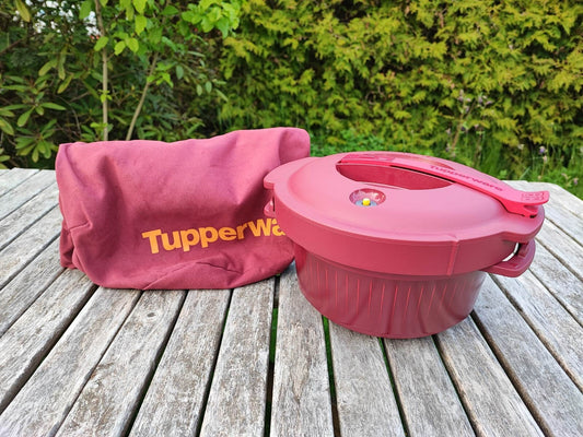 TUPPERWARE I70 MICRO-QUICK SCHNELLKOCHTOPF MIKROWELLE VIOLETT + STOFFSACK