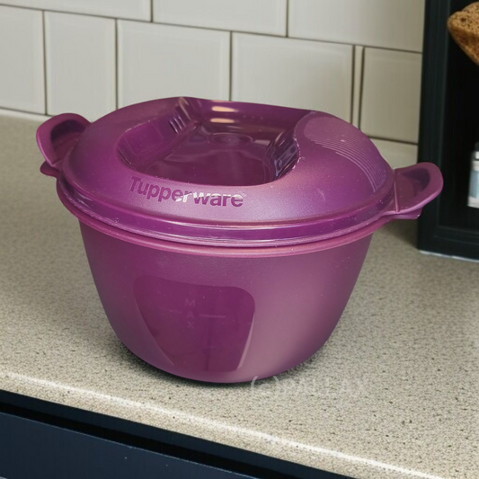 TUPPERWARE I59 GROSSER REIS-MEISTER 3,0 L LILA REISKOCHER FÜR MIKROWELLE
