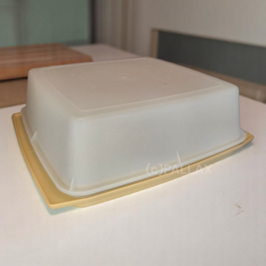 TUPPERWARE VINTAGE KÄSEBAR BEIGE SERVIERBEHÄLTER KÜHLSCHRANK
