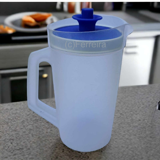 TUPPERWARE PIROSCHKA MILCHKÄNNCHEN 300 ML BLAU WEISS SONDERMODELL