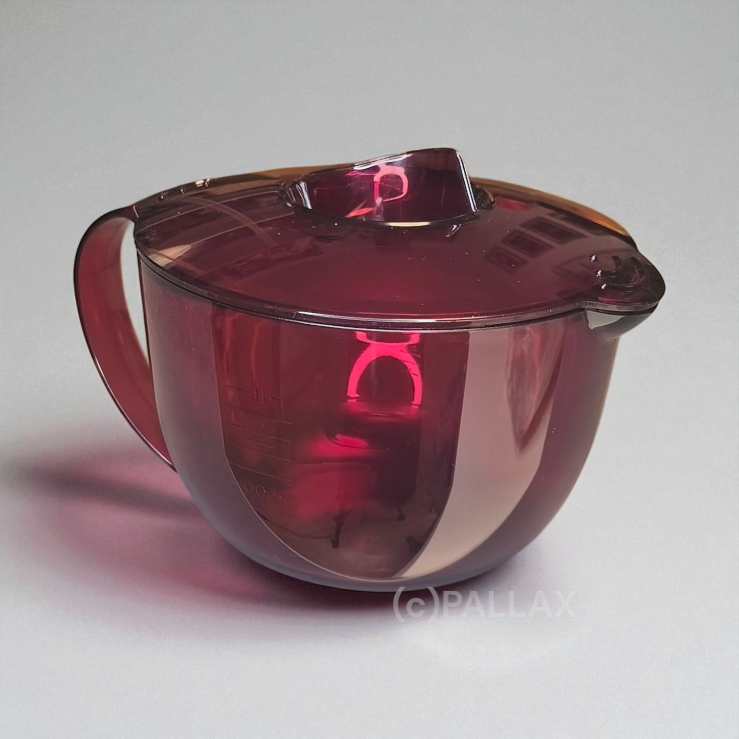 TUPPERWARE I23 MICRO-PLUS KANNE 1,0 L ROT TRANSPARENT MIKROWELLEN-KANNE