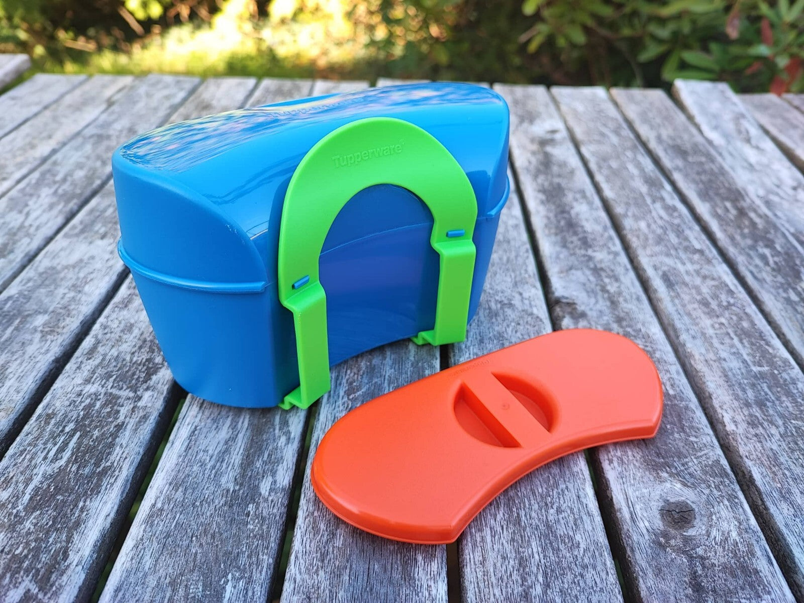 TUPPERWARE BIKER-BOX FAHRRAD-BOX PICKNICK-BOX SONDERMODELL BLAU