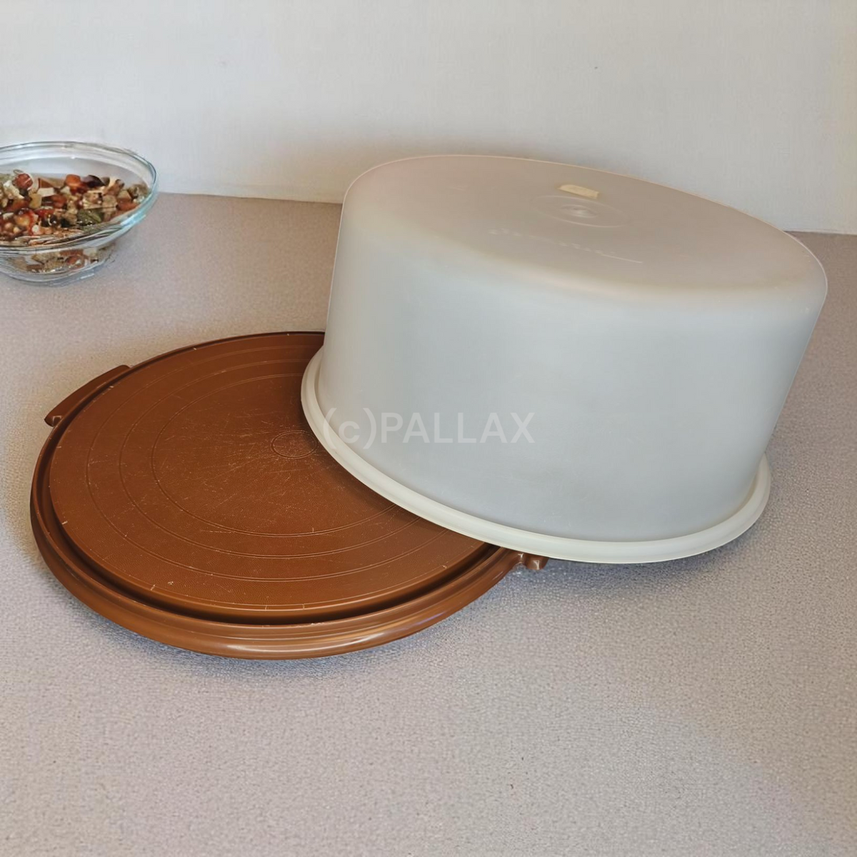 TUPPERWARE A44 KONDITOR BRAUN GROSSER TORTENBEHÄLTER –
