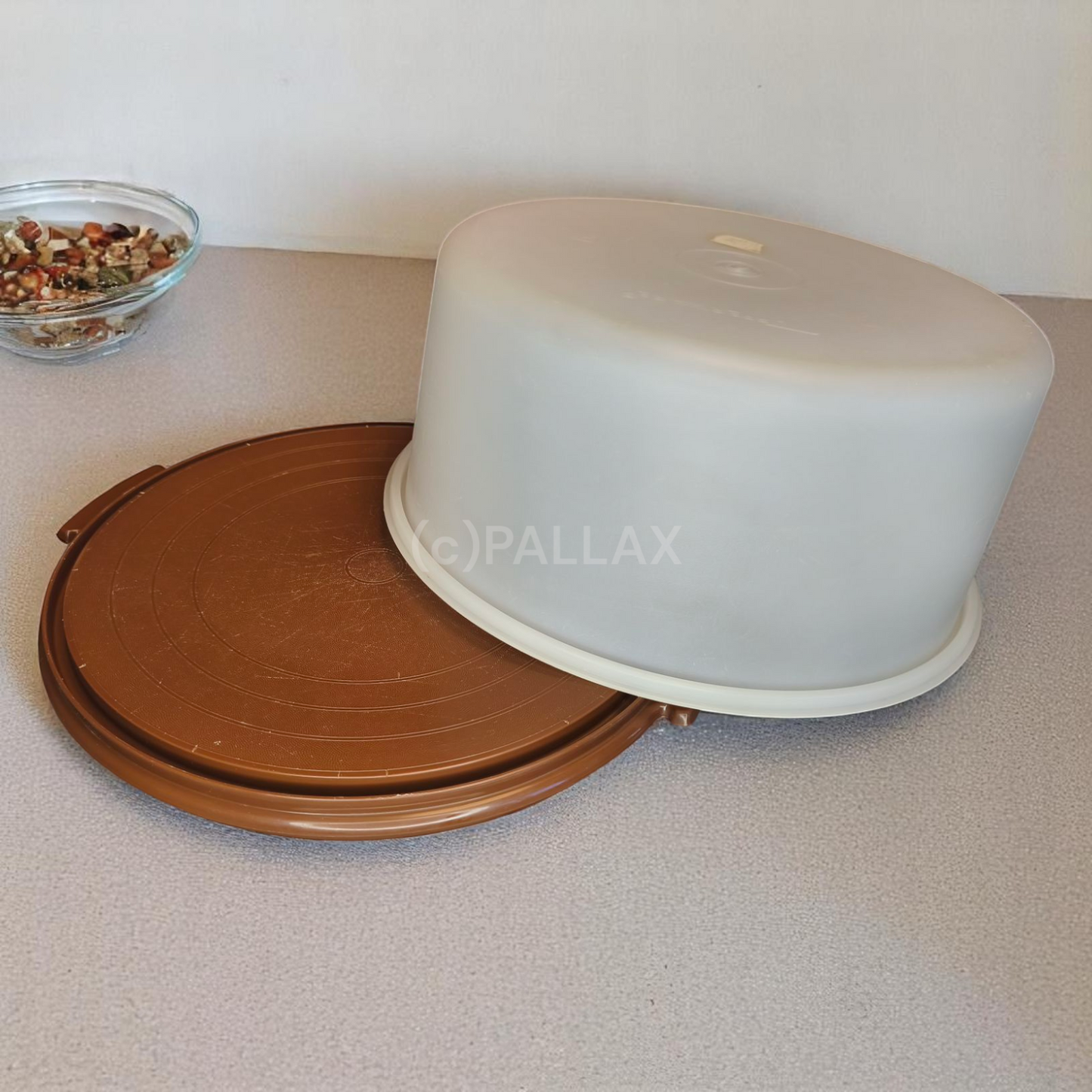TUPPERWARE A44 KONDITOR BRAUN GROSSER TORTENBEHÄLTER