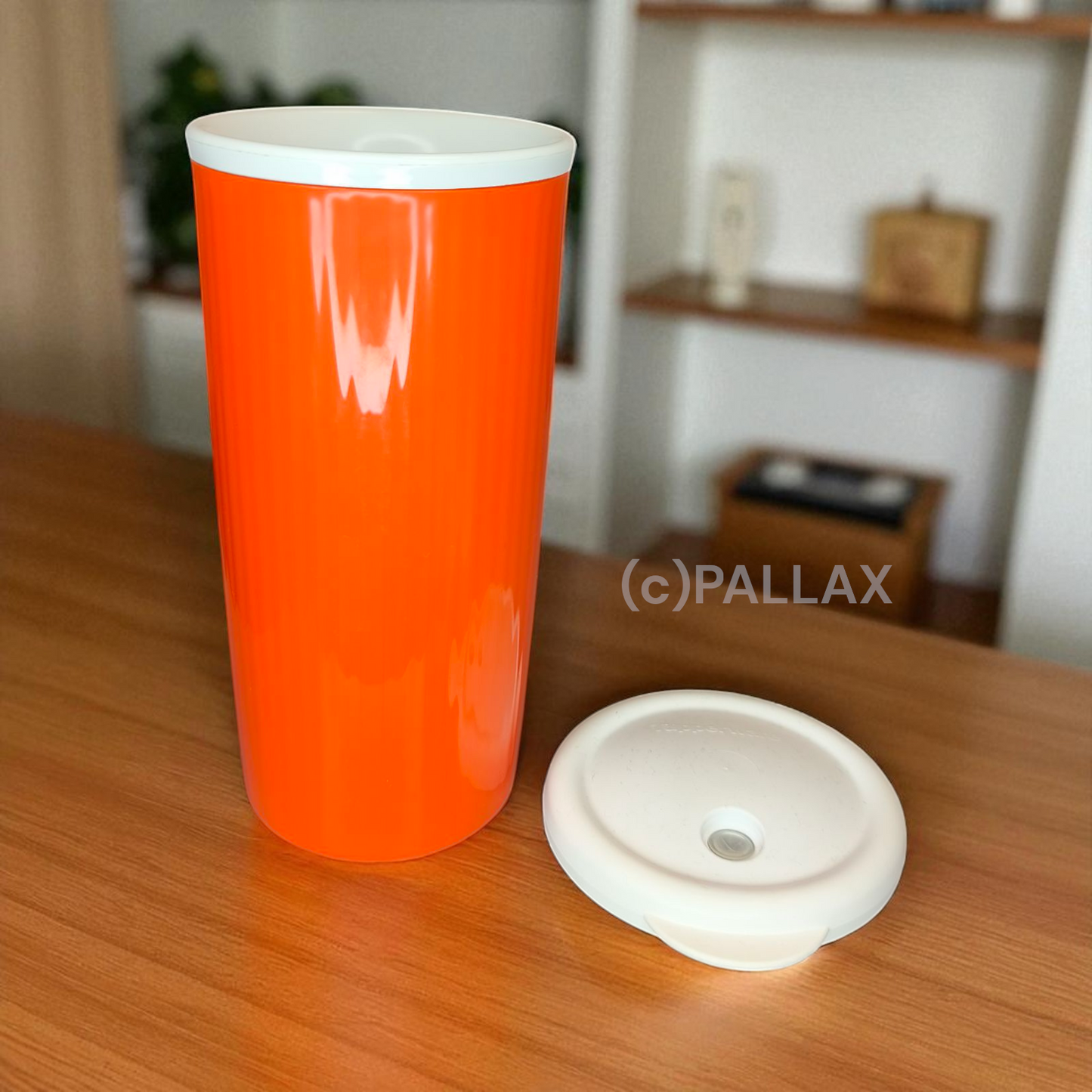 TUPPERWARE THERMO-TRINKHALMBECHER  750 ML ORANGE SONDERMODELL