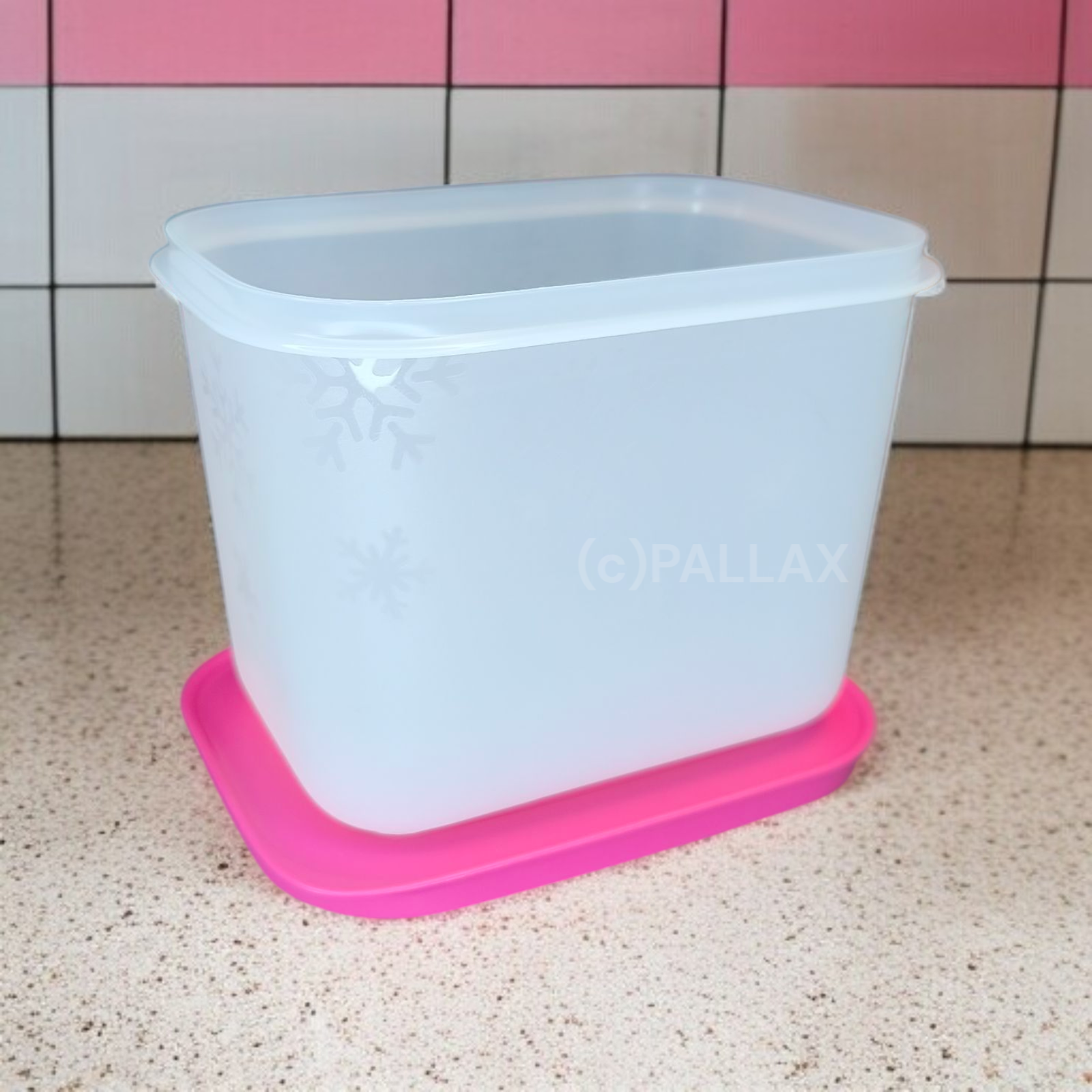 TUPPERWARE G35 EIS-KRISTALL 1,1 L GEFRIERBEHÄLTER PINK