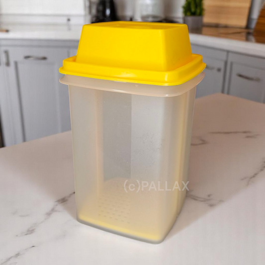 TUPPERWARE VINTAGE PIKANTUS 1,25 L GELB GURKENLIFT OLIVEN