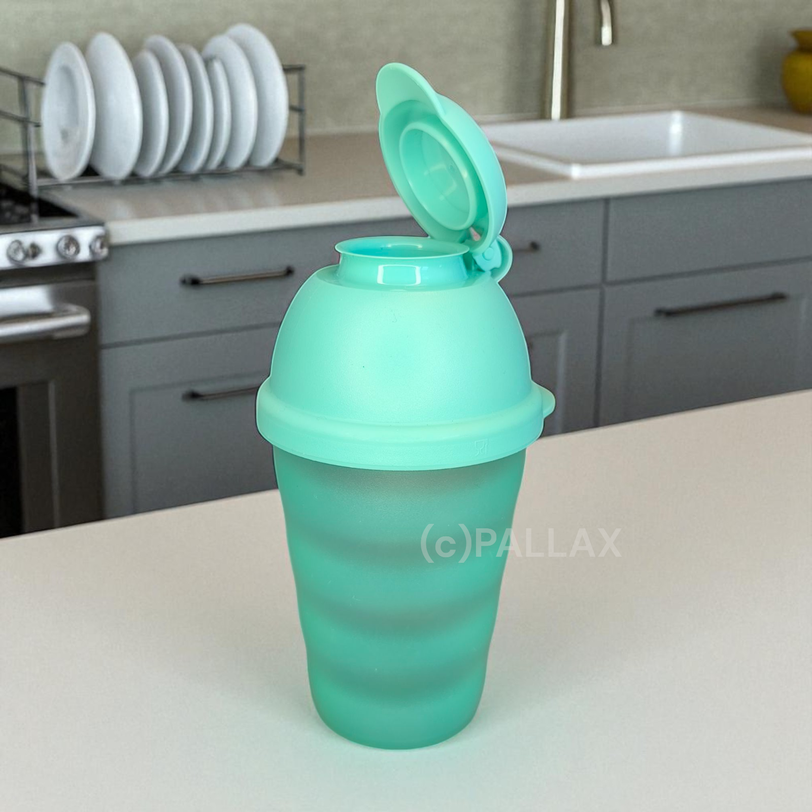 TUPPERWARE J21 JUNGE WELLE SCHÜTTELBECHER 330 ML MINT SHAKER