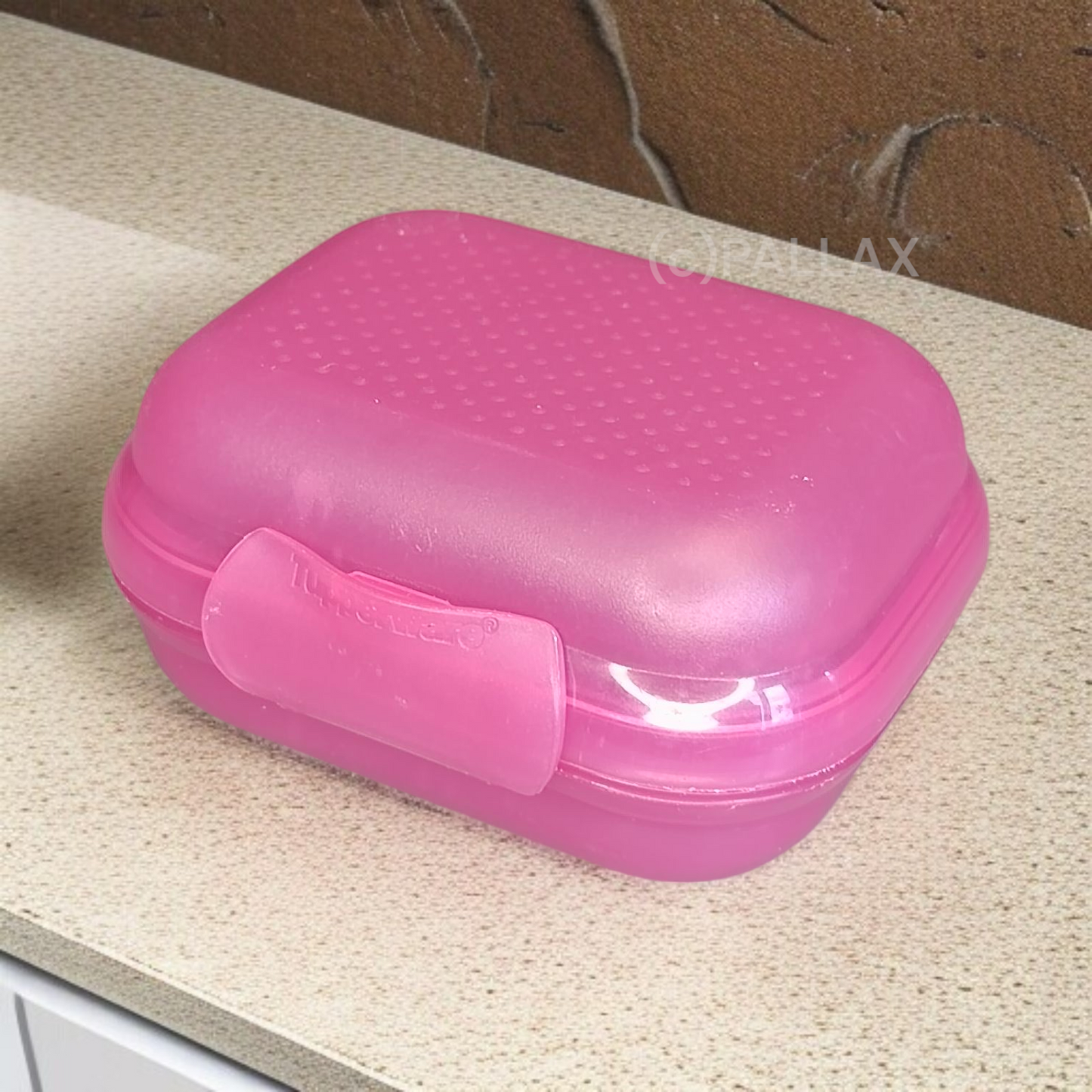 TUPPERWARE A27 MINI-TWIN ROSA  BROTDOSE VESPERBOX